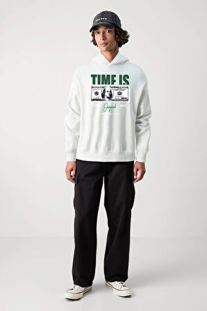 Baskılı Kapşonlu Sweatshirt FM1.103BÖ