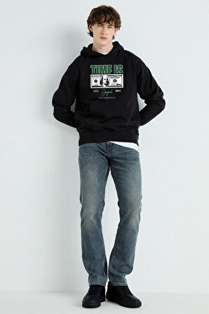 Baskılı Kapşonlu Sweatshirt FM1.103SÖ