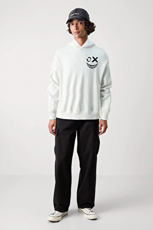 Baskılı Kapşonlu Sweatshirt FM1.106BÖ