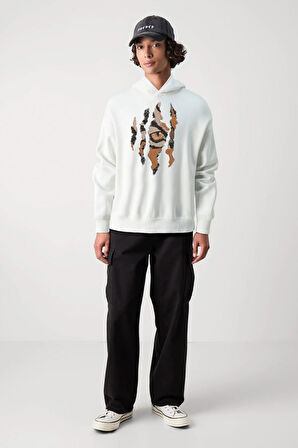 Baskılı Kapşonlu Sweatshirt FM1.107BÖ