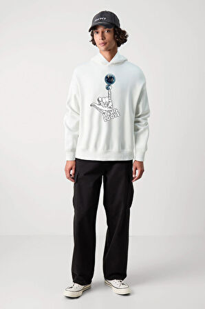 Baskılı Kapşonlu Sweatshirt FM1.110BÖ