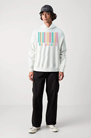 Baskılı Kapşonlu 3 İplik Sweatshirt FM1.115BÖ