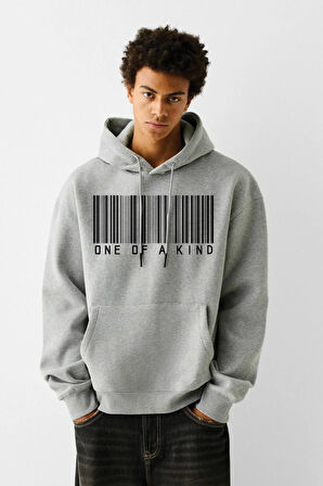 Baskılı Kapşonlu 3 İplik Sweatshirt FM1.116GÖ