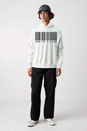 Baskılı Kapşonlu 3 İplik Sweatshirt FM1.116BÖ