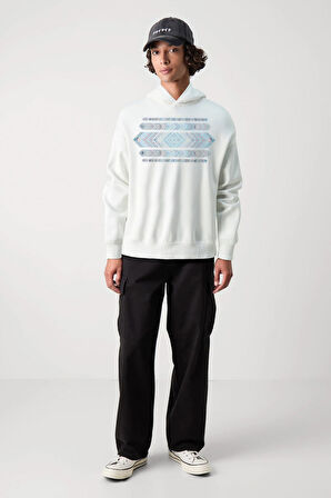 Baskılı Kapşonlu Sweatshirt FM1.117BÖ