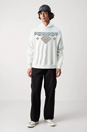 Baskılı Kapşonlu Sweatshirt FM1.118BÖ