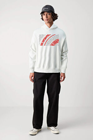Baskılı Kapşonlu Sweatshirt FM1.122BÖ