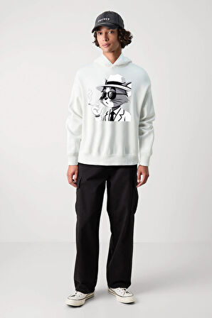 Baskılı Kapşonlu Sweatshirt FM1.124BÖ