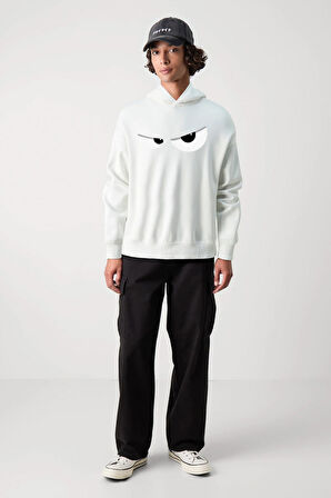 Baskılı Kapşonlu Sweatshirt FM1.125BÖ