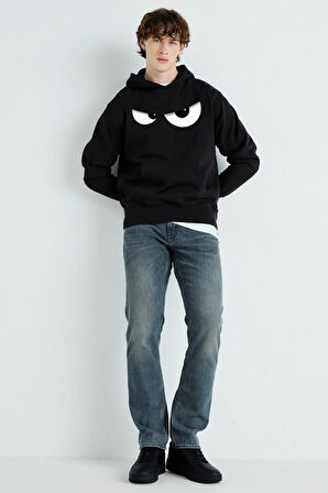 Baskılı Kapşonlu Sweatshirt FM1.125SÖ