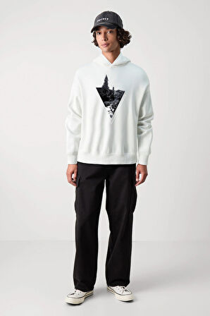 Baskılı Kapşonlu Sweatshirt FM1.128BÖ