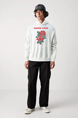 Baskılı Kapşonlu Sweatshirt FM1.131BÖ