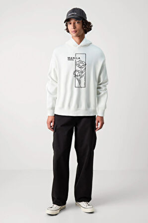 Baskılı Kapşonlu Sweatshirt FM1.132BÖ