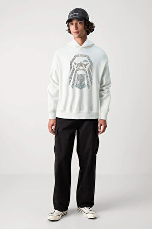 Baskılı Kapşonlu Sweatshirt FM1.136BÖ
