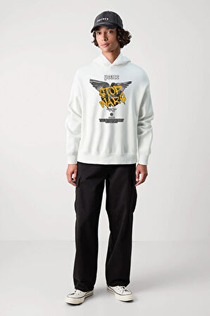 Baskılı Kapşonlu Sweatshirt FM1.137BÖ