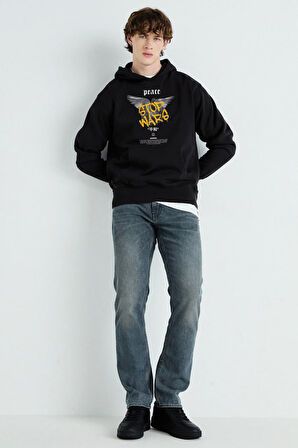 Baskılı Kapşonlu Sweatshirt FM1.137SÖ