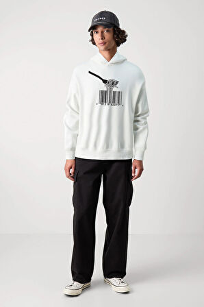 Baskılı Kapşonlu Sweatshirt FM1.138BÖ
