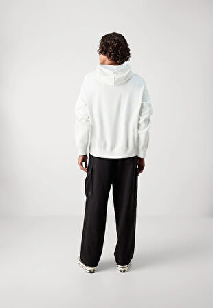 Baskılı Kapşonlu Sweatshirt FM1.138BÖ