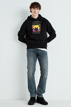 Baskılı Kapşonlu Sweatshirt FM1.149SÖ