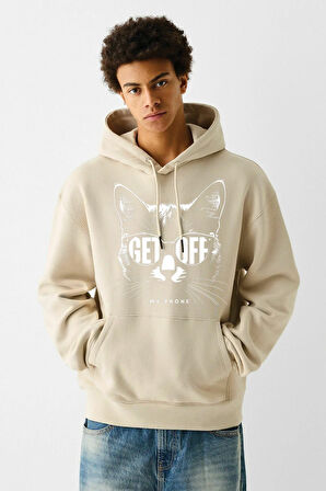 Baskılı Kapşonlu Sweatshirt FM1.152BJÖ