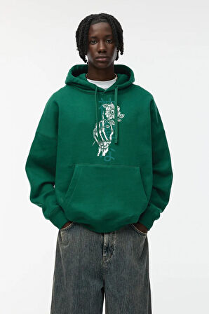 Baskılı Kapşonlu Sweatshirt FM1.173YÖ