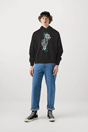 Baskılı Kapşonlu Sweatshirt FM1.173SÖ