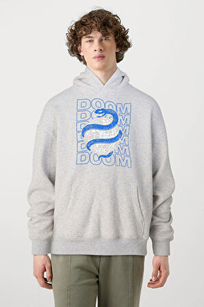 Baskılı Kapşonlu Sweatshirt FM1.186GÖ