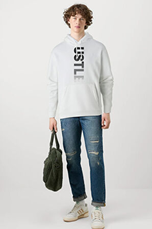 Baskılı Kapşonlu Sweatshirt FM1.187GÖ