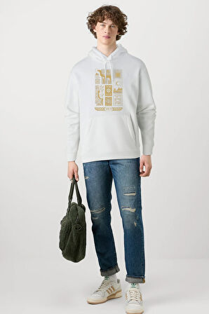 Baskılı Kapşonlu Sweatshirt FM1.192BÖ