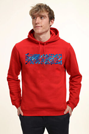 Baskılı Kapşonlu Sweatshirt FM1.195KÖ