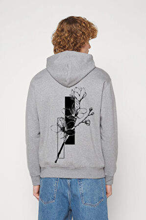 Baskılı Kapşonlu Sweatshirt FM1GÖ