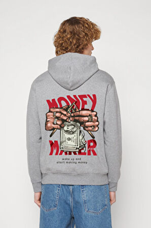 Baskılı Kapşonlu Sweatshirt FM1.4GA