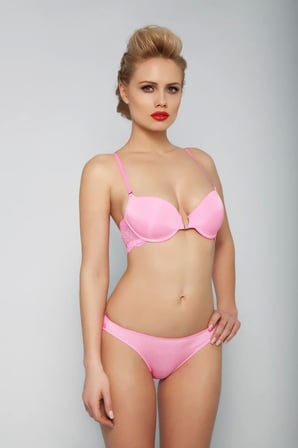 Githa Foam Cup Push Up Bra,neon Pembe Renk Straplez Konforlu Ve Şık Sütyen
