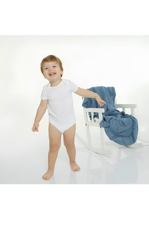 HelloBaby Unisex (5 Adet)  Beyaz Body Bisiklet Yaka Kısa Kol Beyaz