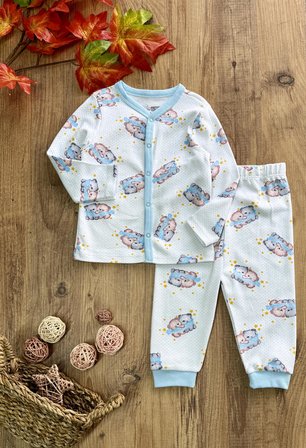 Hello Baby Ayıcıklı Erkek Bebek Pijama Takımı