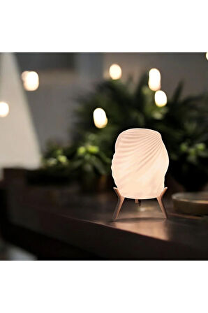 Vintage Gece Masa Lambası , Bohem Ev Dekorasyon , Dekoratif Abajur - Trendi Beyaz