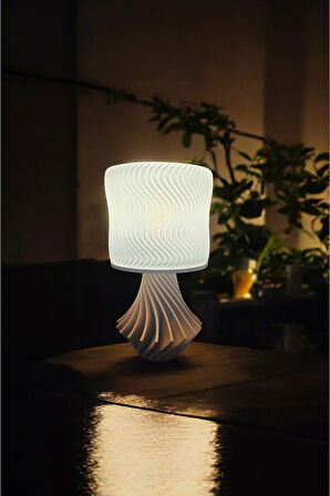 Elegance Tasarım 3D , Ev Dekorasyon , Bohem , Vintage , Dekoratif Abajur - Beyaz