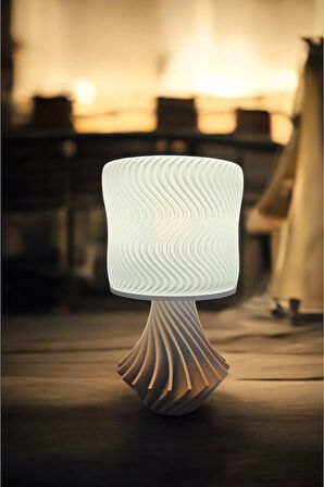 Elegance Tasarım 3D , Ev Dekorasyon , Bohem , Vintage , Dekoratif Abajur - Beyaz