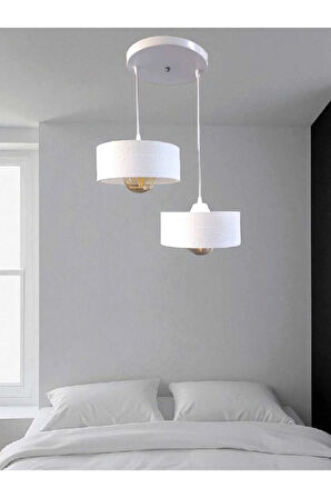 Loft Stil Modern , Vegan , Salon , Mutfak , Çocuk Odası İçin 2'li Beton Görünümlü Şapka Sarkıt Avize