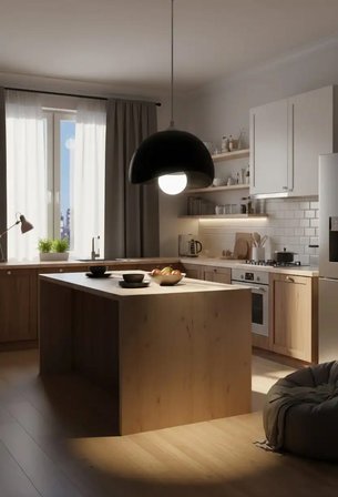 Beton Görünümlü , Vegan, Toz Tutmayan , Salon , Oturma Odası , Çocuk Odası İçin Modern Siyah Avize