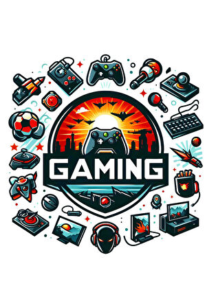 Gamer Dijital Trend Dekoratif Desen Kaymaz Dot Taban Yıkanabilir Çocuk & Genç Odası Halısı