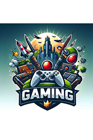 Gamer Dijital Trend Dekoratif Desen Kaymaz Dot Taban Yıkanabilir Çocuk & Genç Odası Halısı