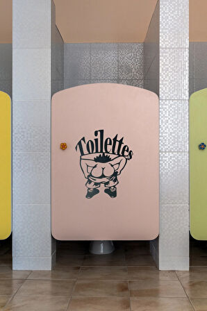 Dekor Tuvalet WC Eğlenceli Dekorasyon 25 x 20 Cm ( Büyük Boy )