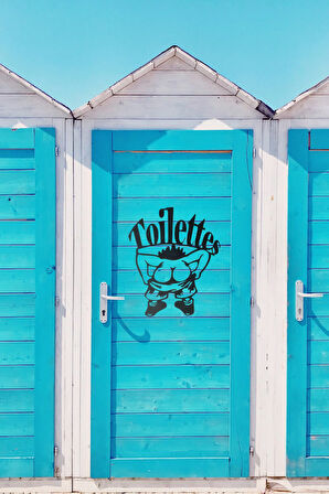 Dekor Tuvalet WC Eğlenceli Dekorasyon 25 x 20 Cm ( Büyük Boy )