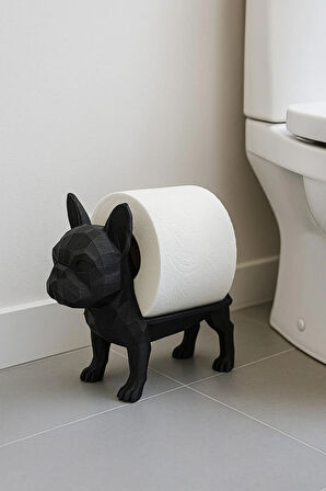 Dekoratif Tuvalet Kağıdı Pratik Ev Dekorasyon Bulldog Tuvalet Tasarım 14 x 12 Cm