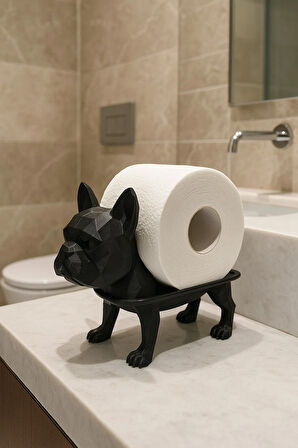 Dekoratif Tuvalet Kağıdı Pratik Ev Dekorasyon Bulldog Tuvalet Tasarım 14 x 12 Cm