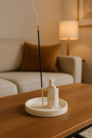 Dekoratif Biblo Roma Tütsülük Beyaz Siyah Modern 9 x 13 Cm