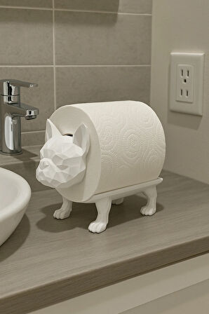 Dekoratif Tuvalet Kağıdı Pratik Ev Dekorasyon Bulldog Tuvalet Tasarım 14 x 12 Cm