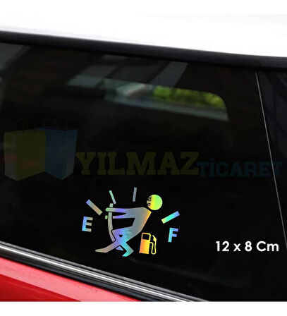 Araba Yakıt Deposu Yeni Süper Hologram Oto Sticker 12*8