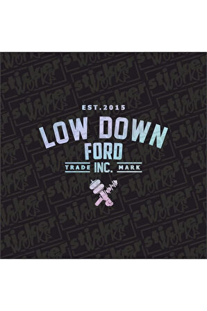 Low Down Ford Arka Cam Yeni Süper Hologram Oto Sticker